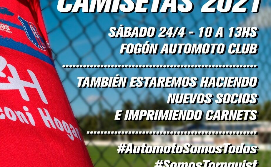 Este sábado,  Automoto venderá su nueva camiseta y hará socios y carnets