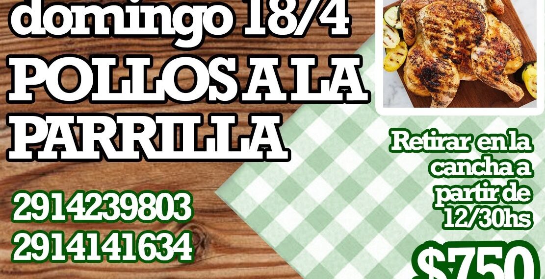 Venta de pollos a la parrilla en el Club Unión