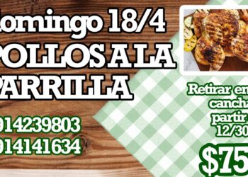 Venta de pollos a la parrilla en el Club Unión