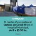 Se realizarán testeos de Covid-19 en el Hospital Municipal