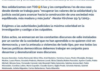 COMUNICADO DE REPUDIO Y SOLIDARIDAD ANTE VIOLENCIA POLITICA