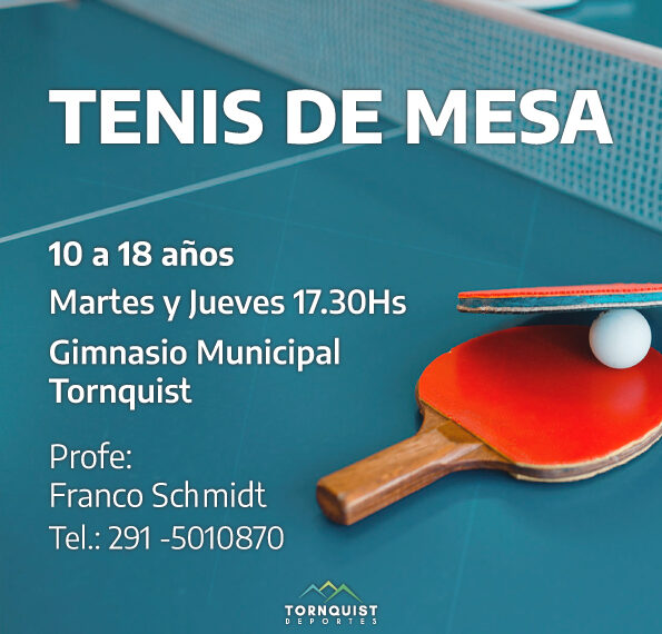 Comienzan las clases de tenis de mesa en Tornquist