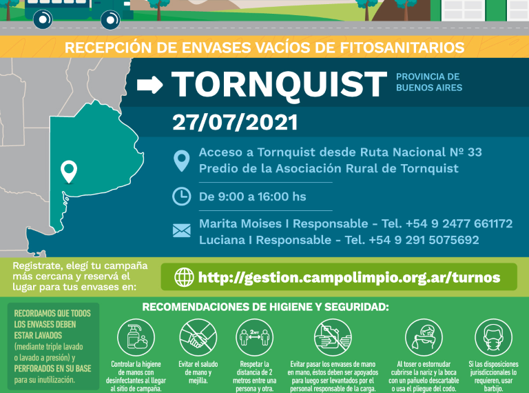 Se viene una nueva jornada de recepción de envases vacíos de fitosanitarios