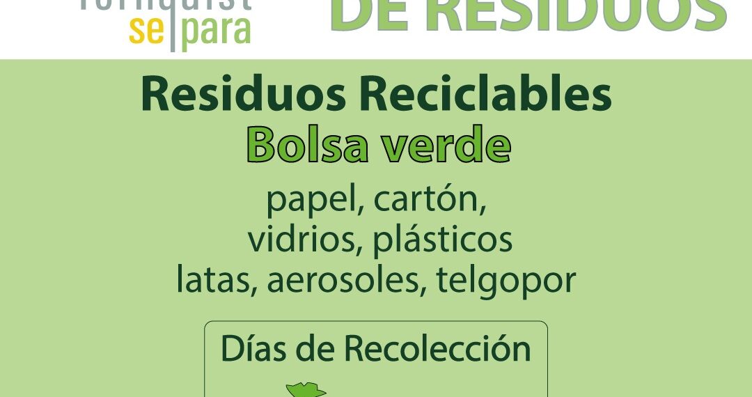 Comienza éste lunes en Tornquist la recolección diferenciada de residuos