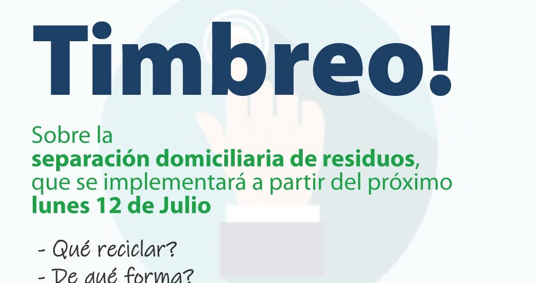 Medio Ambiente realizará un timbre sobre la separación de residuos