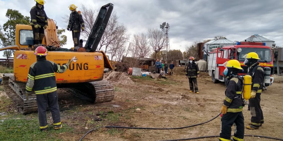 Principio de incendio en una maquinaria municipal