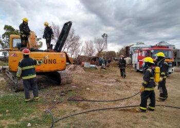 Principio de incendio en una maquinaria municipal