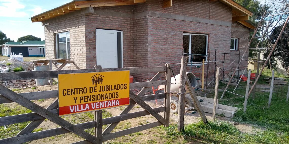 Avanza a buen rítmo la construcción de la sede del Centro de Jubilados y Pensionados de Villa Ventana