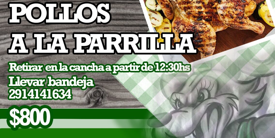 El sábado 21 habrá venta de pollos a la parrilla en el Club Unión