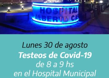Lunes30: realizarán testeos de Covid-19 en el Hospital Municipal