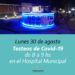 Lunes30: realizarán testeos de Covid-19 en el Hospital Municipal