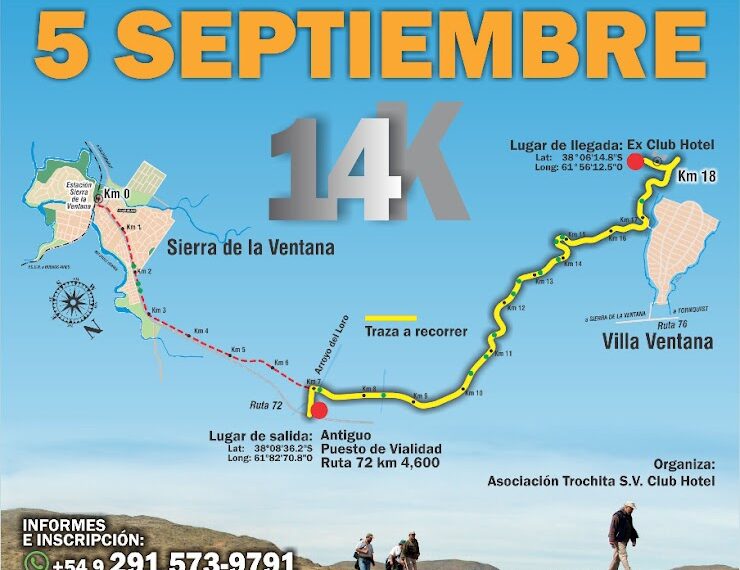 5 SEPTIEMBRE DE 2021 Caminata en la traza de la Trochita de Sierra de la Ventana al Club Hotel de Villa Ventana