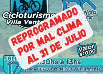 Villla Ventana: La actividad de cicloturismo se trasladó al 31 de Julio