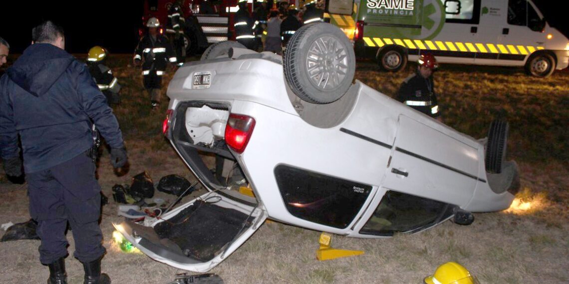 Un herido fue el saldo de un vuelco en el acceso a Tornquist