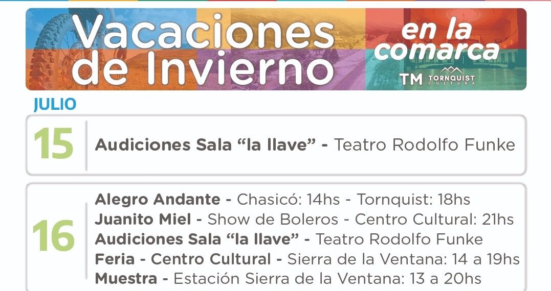 Agenda Cultura para disfrutar en las vacaciones de invierno
