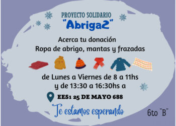 Alumnos de 6to B de la EES1 realizan en la comunidad el Proyecto solidario “Abriga2”