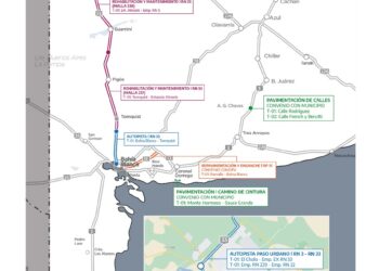 Vialidad Nacional invierte más de $22 mil millones en obras en ejecución en el sudoeste de la provincia de Buenos Aires