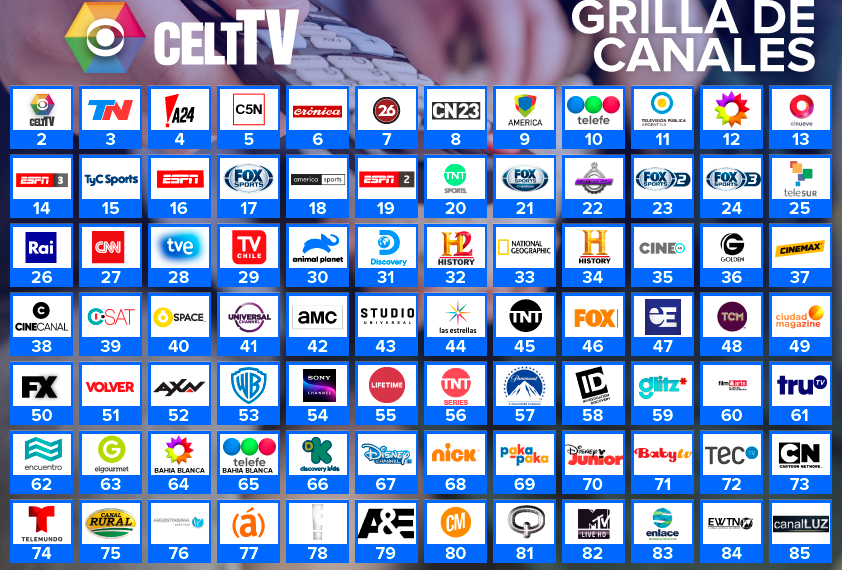 CELTTV: Algunos canales se encuentran fuera de servicio