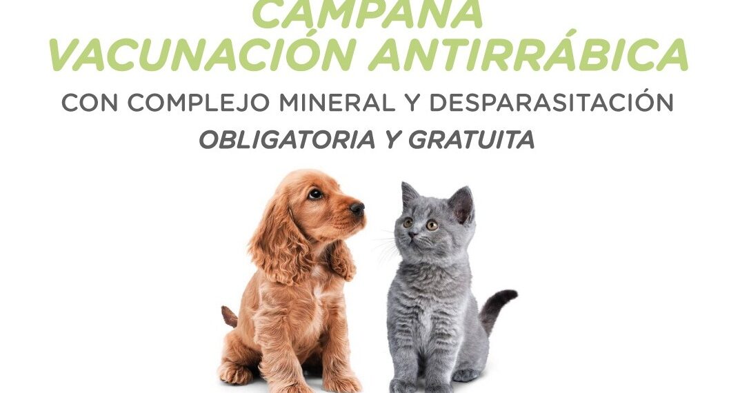 Se viene una campaña de vacunación antirrábica y desparasitación en Sierra de la Ventana