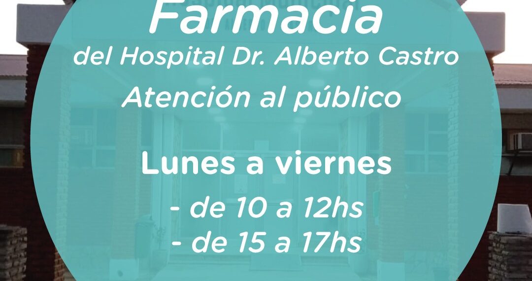 Horario de atención de la farmacia del Hospital Municipal
