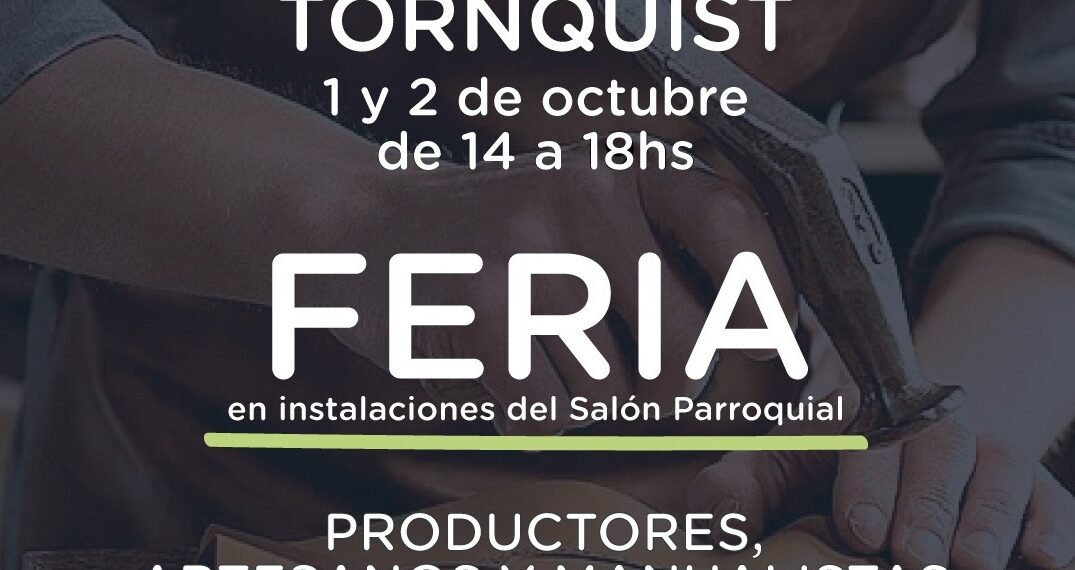1 y 2 de octubre: habrá feria de productores y artesanos en Tornquist