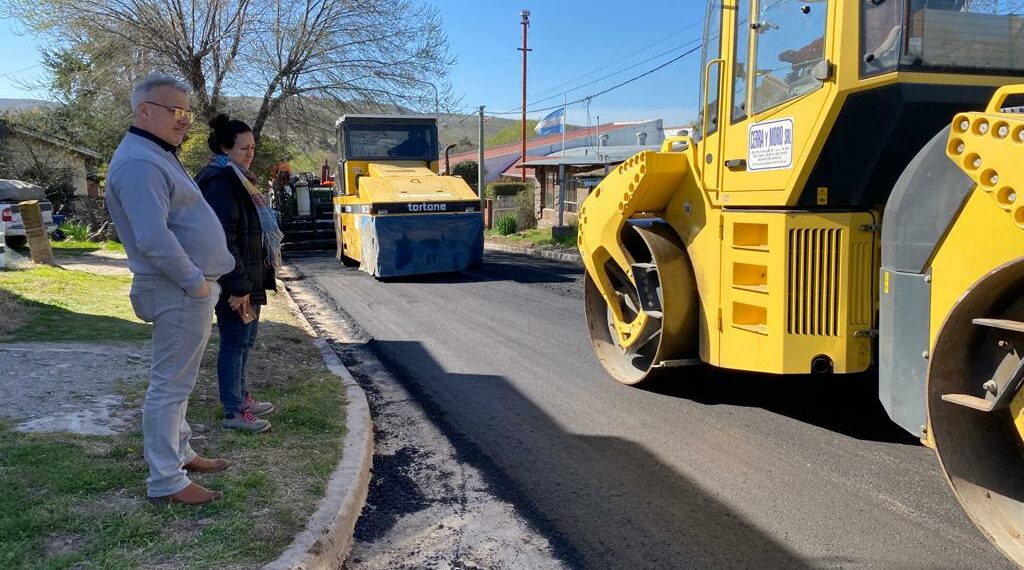 Se concreta la pavimentación de la calle Meyer en Sierra de la Ventana