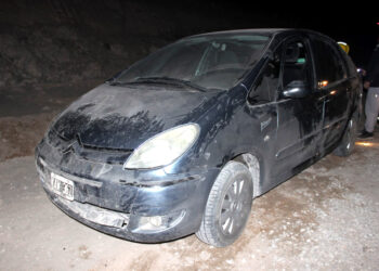 Vuelco en el km. 36 de la Ruta 33