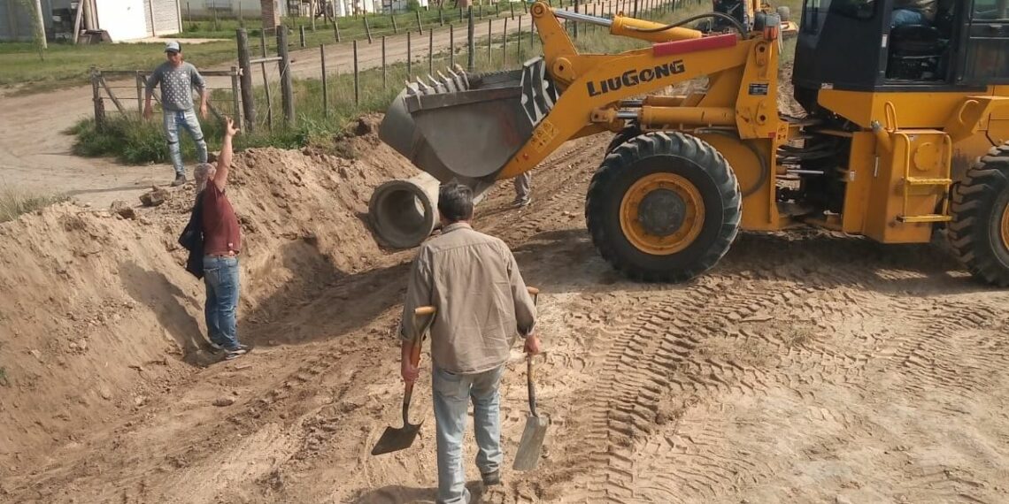 El municipio instaló una nueva alcantarilla en el acceso al Parque Apícola