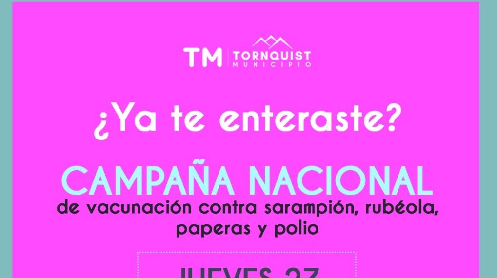 Este jueves vacunarán contra sarampión, rubeola, paperas y polio en la plaza Ernesto Tornquist (Video)