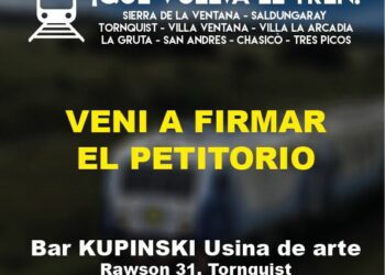 Invitan a vecinos de la comarca a firmar el petitorio para que VUELVA EL TREN