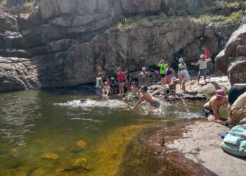 Alumnos del distrito junto al CEF N° 9 recorrieron Sierras Grandes (Fotos)
