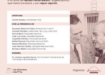 Se realizará un conversatorio por los 50 años del histórico abrazo Perón-Balbín
