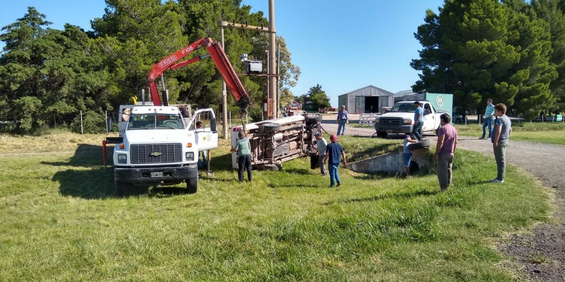 Se registró un vuelco en el ingreso a Tornquist por RN 33