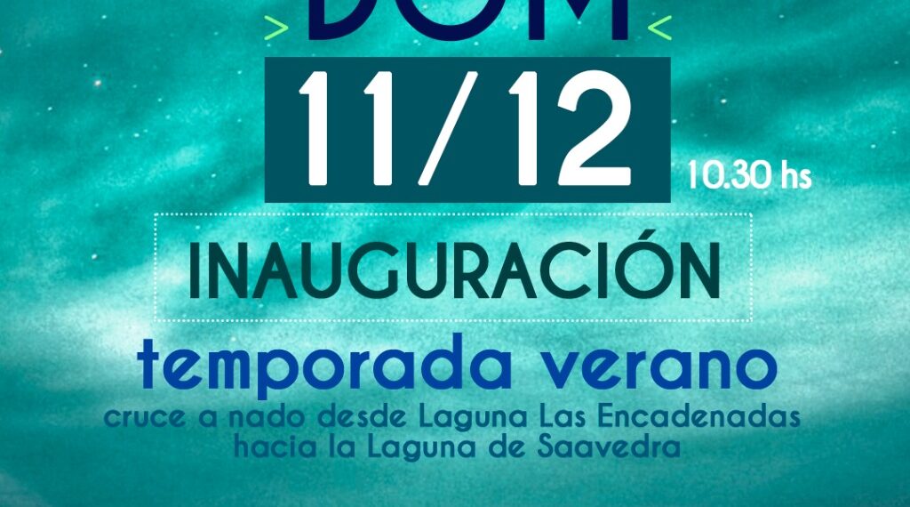Apertura de la temporada de la laguna de Tornquist con un cruce a nado hasta la de Saavedra
