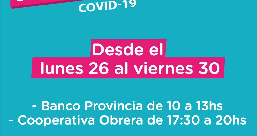 Toda la semana que viene habrá dos postas de vacunación de Covid-19 en Tornquist