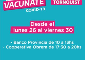 Toda la semana que viene habrá dos postas de vacunación de Covid-19 en Tornquist