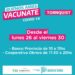 Toda la semana que viene habrá dos postas de vacunación de Covid-19 en Tornquist