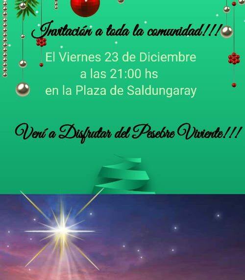 Se realiza este viernes el Pesebre Viviente en Saldungaray