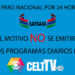 No habrá programación en el canal local por paro nacional y movilización de SATSAID