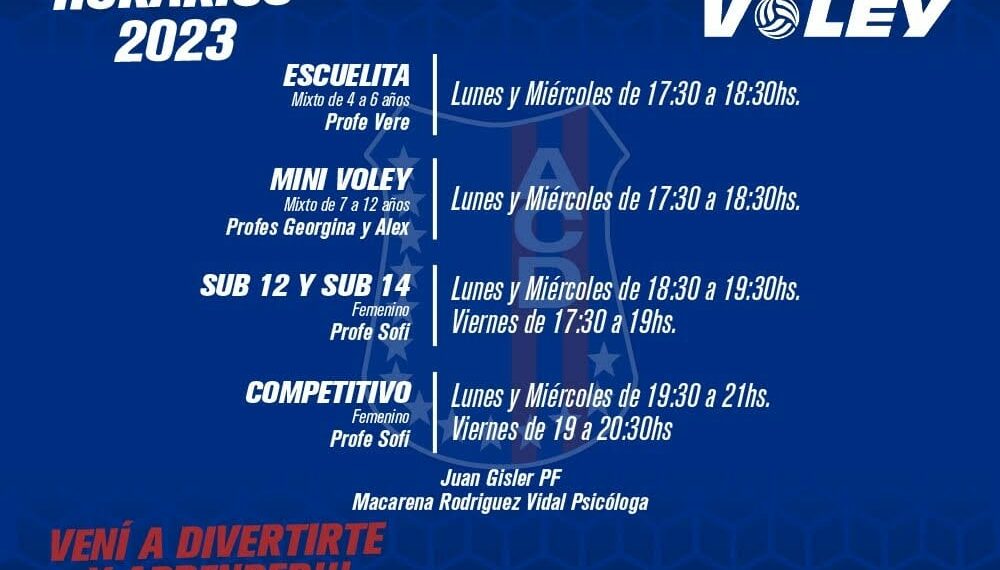 Automoto Voley ya tiene su calendario para el 2023