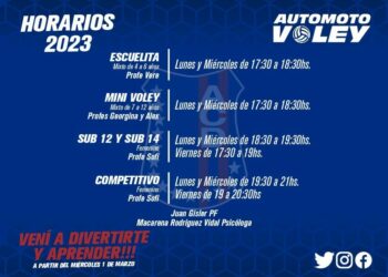 Automoto Voley ya tiene su calendario para el 2023
