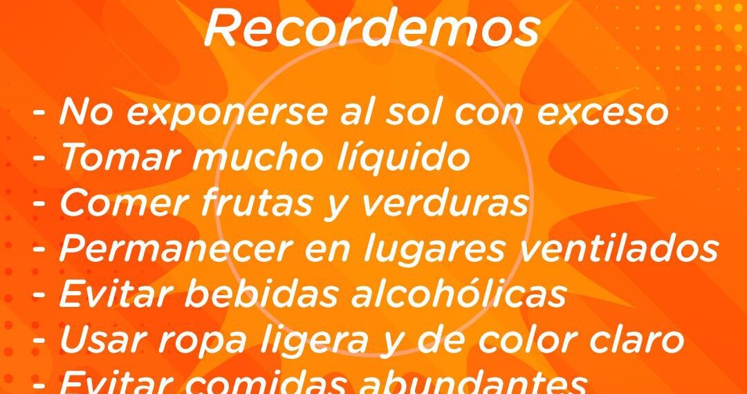 Recomendaciones para evitar el golpe de calor