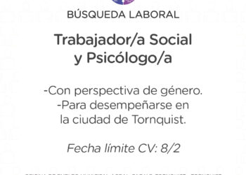 Búsqueda laboral de Trabajador/a Social y Psicólogo/a
