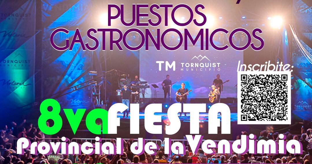 Convocatoria a foodtrucks y puestos gastronómicos para participar en la Fiesta Provincial de la Vendimia