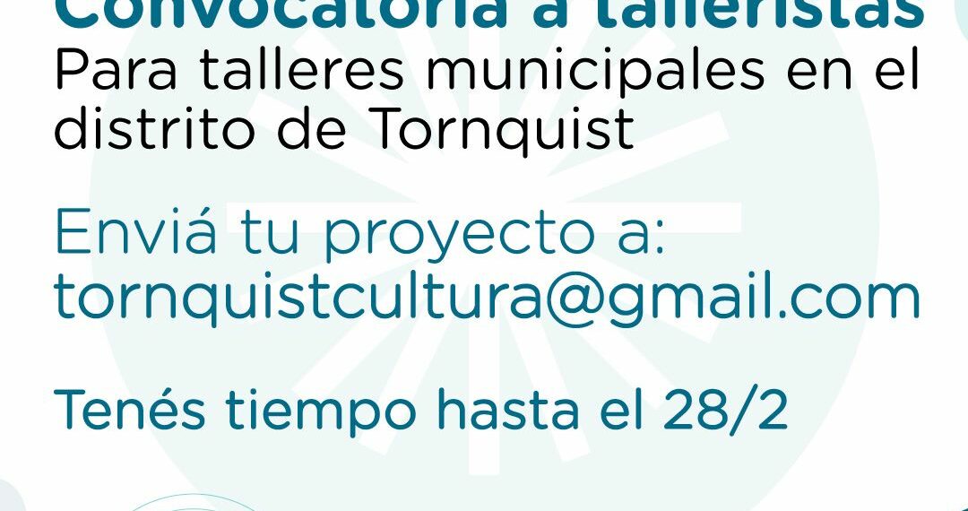 Convocatoria abierta a talleristas