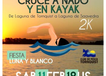 Se viene un nuevo cruce a nado y en kayak de la laguna de Tornquist a la de Saavedra