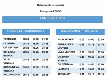 Cambio de horario en el servicio de refuerzo del transporte público del distrito