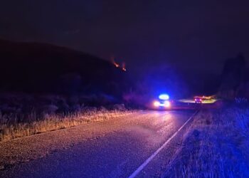 Un importante incendio se desató en el sector del Abra de la Ventana (Video)