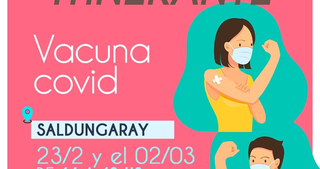 Habrá dos postas itinerantes de vacunación de Covid-19