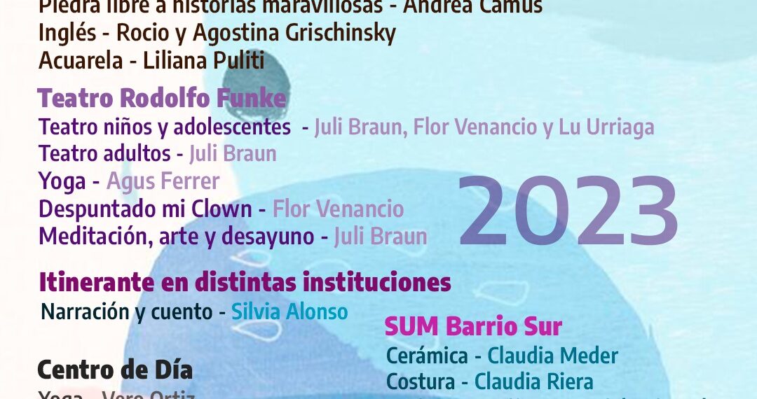 Amplia oferta de talleres municipales gratuitos en el distrito para este 2023